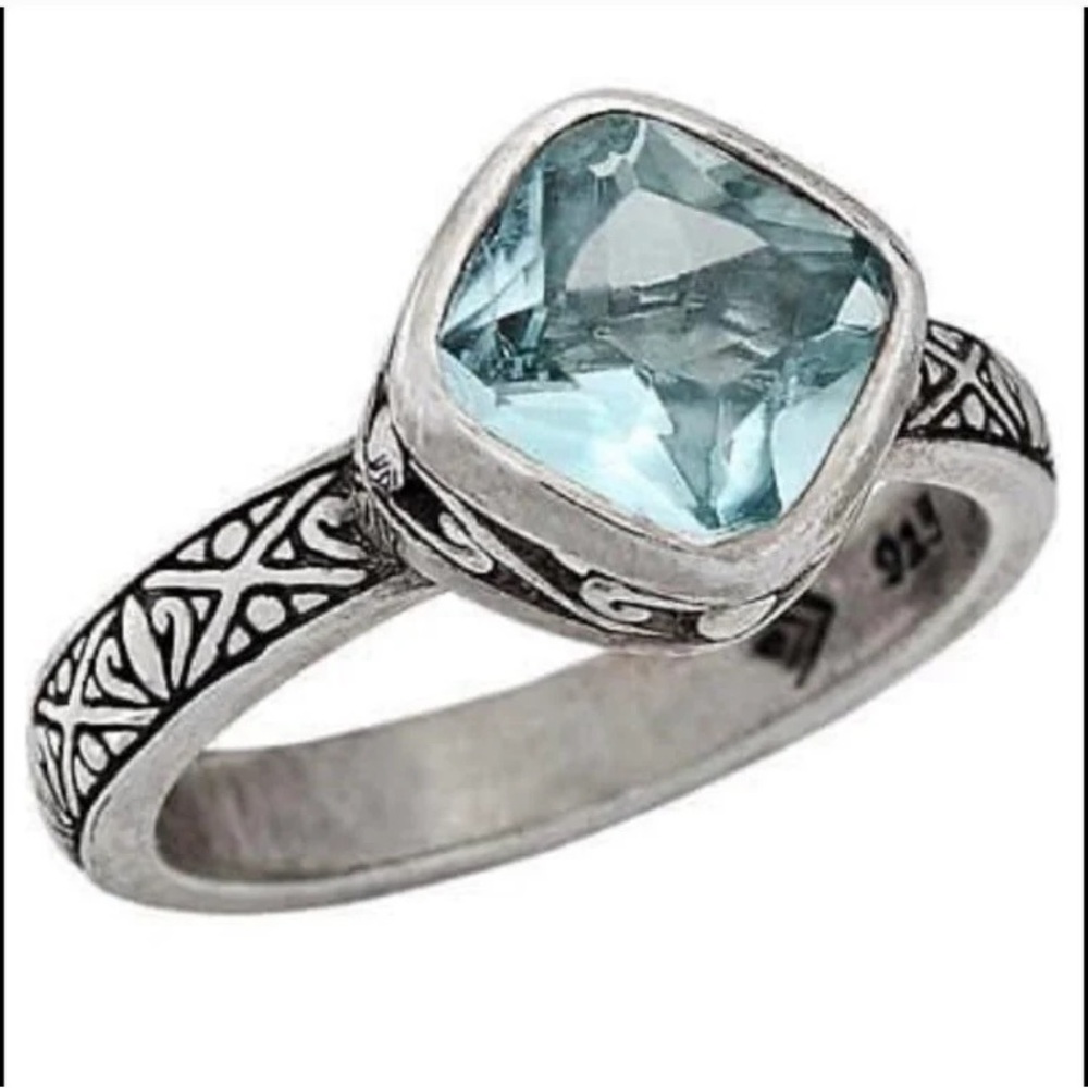 Silpada frozen lake sterling Silver Ring with Blue Stone